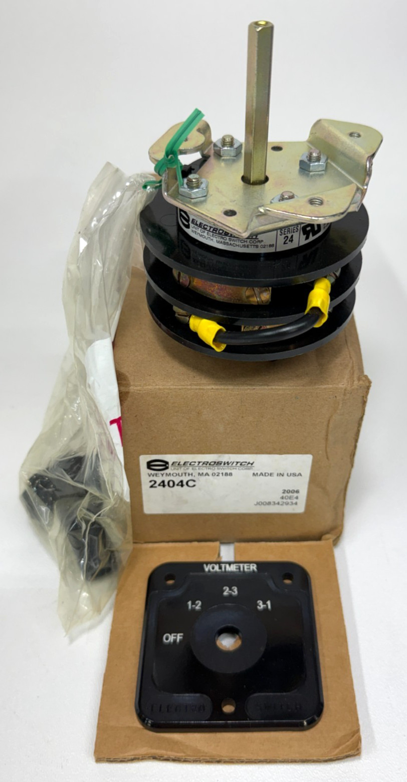 Electroswitch 2404C Rotary Voltmeter Selector Switch 4 Position 600VAC