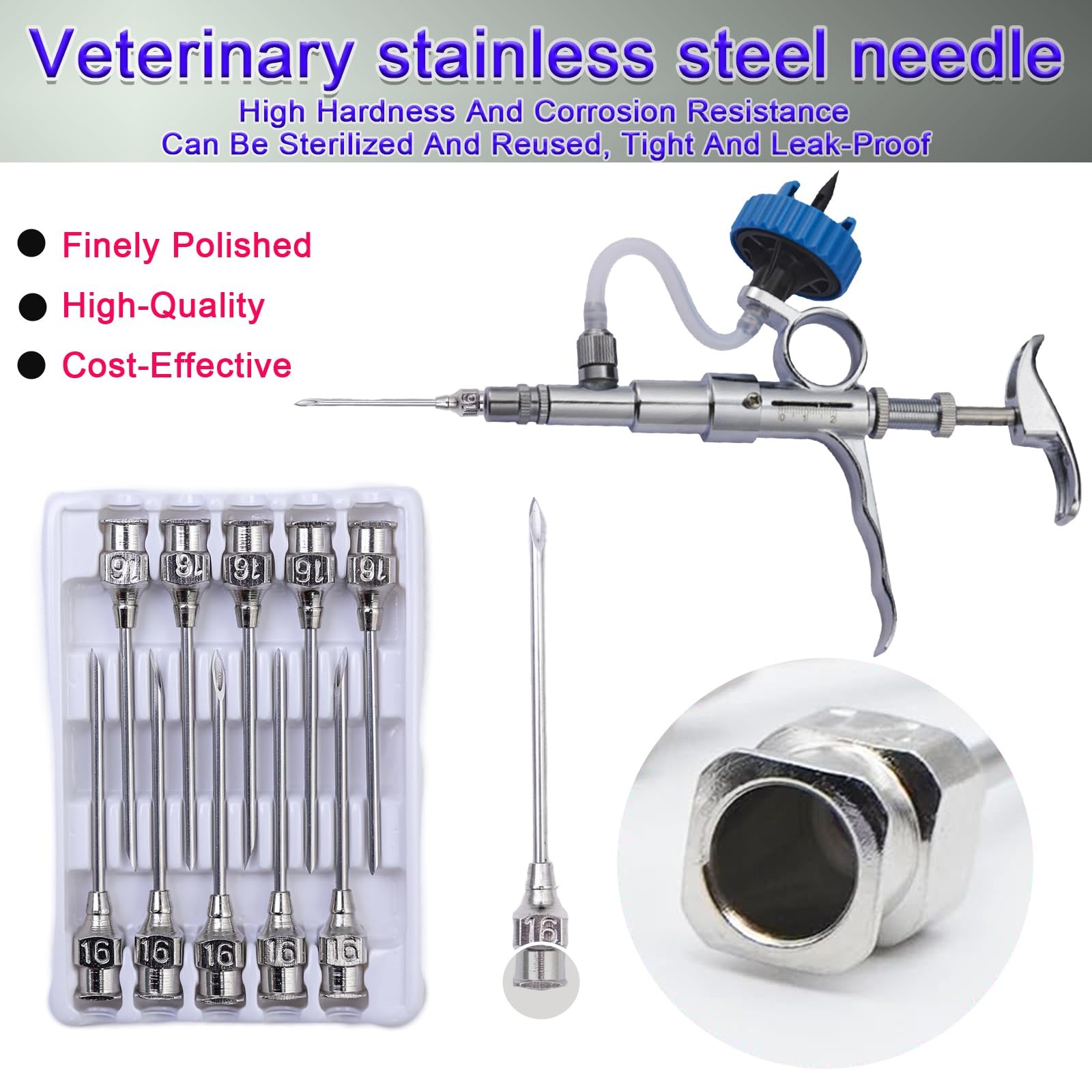 10pcs/box Veterinary Pins Cattle Pins Suitable Poultry Pet Sampling Animals Use