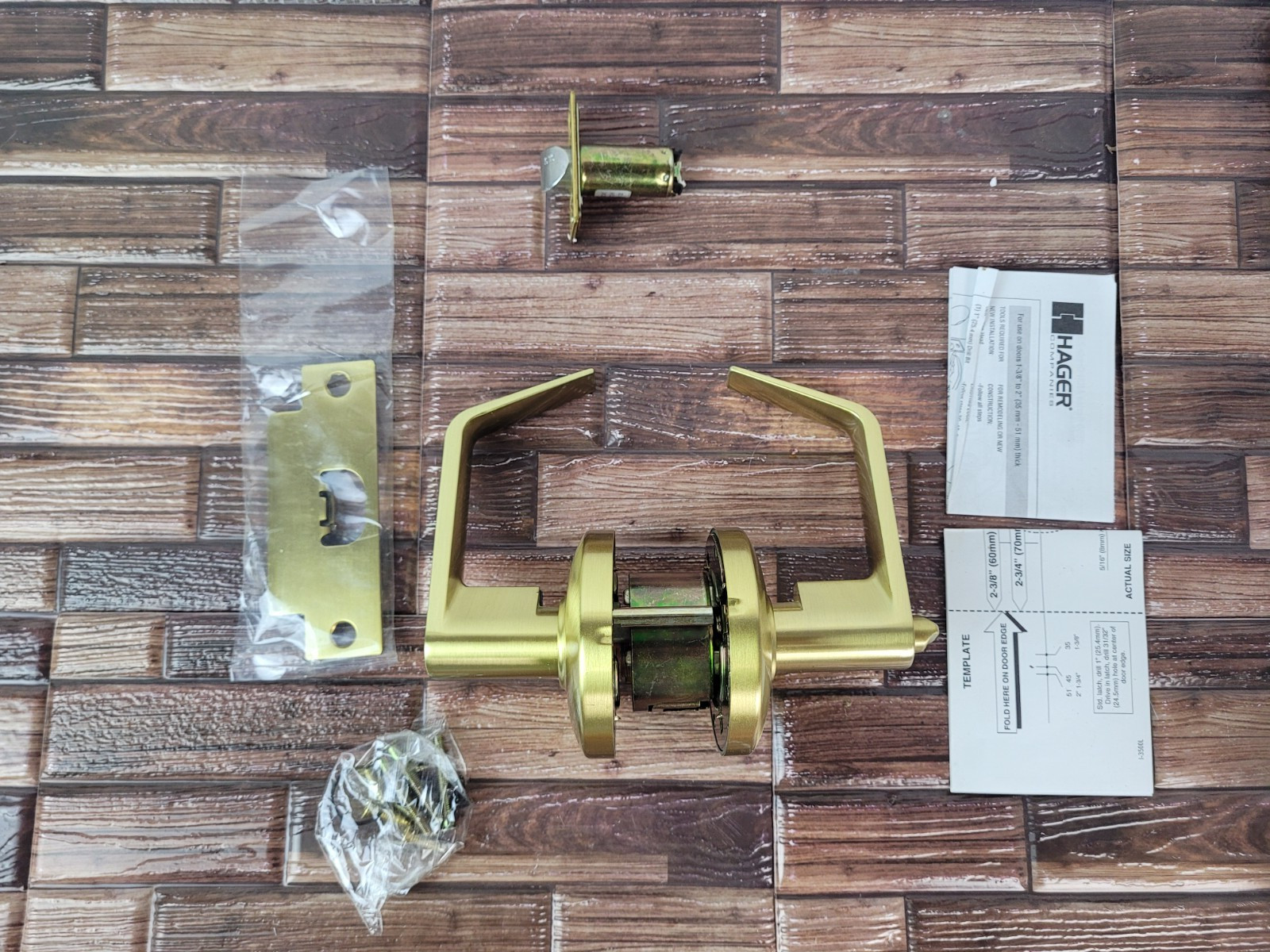 Hager 3553 2-3/4" US4 WTN Withnell Grade 2 Cylindrical Entry Gold (No Keys)