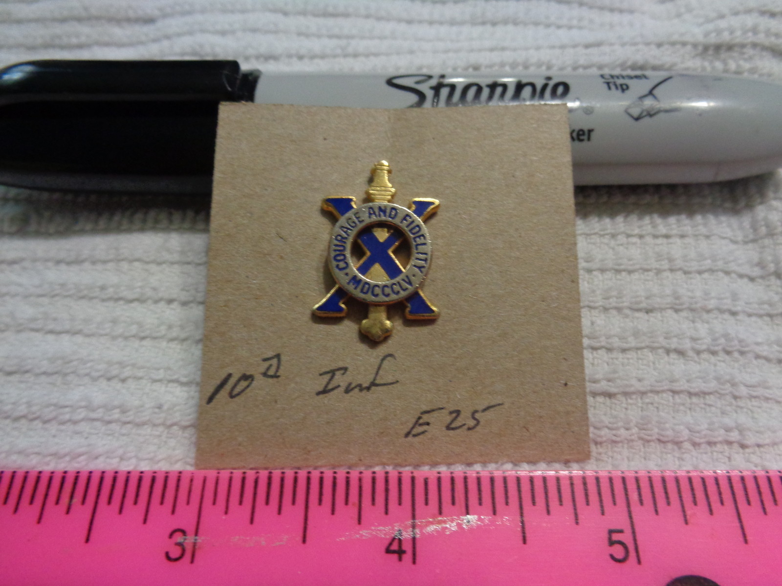 10th Infantry E25 Unit Crest, DI, DUI (DRAW#6)