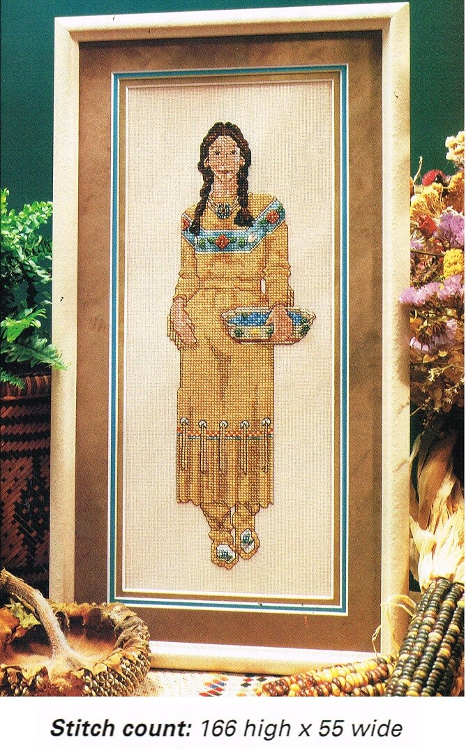 INDIAN MAIDEN  CROSS STITCH PATTERN ONLY  GU - ERUQ