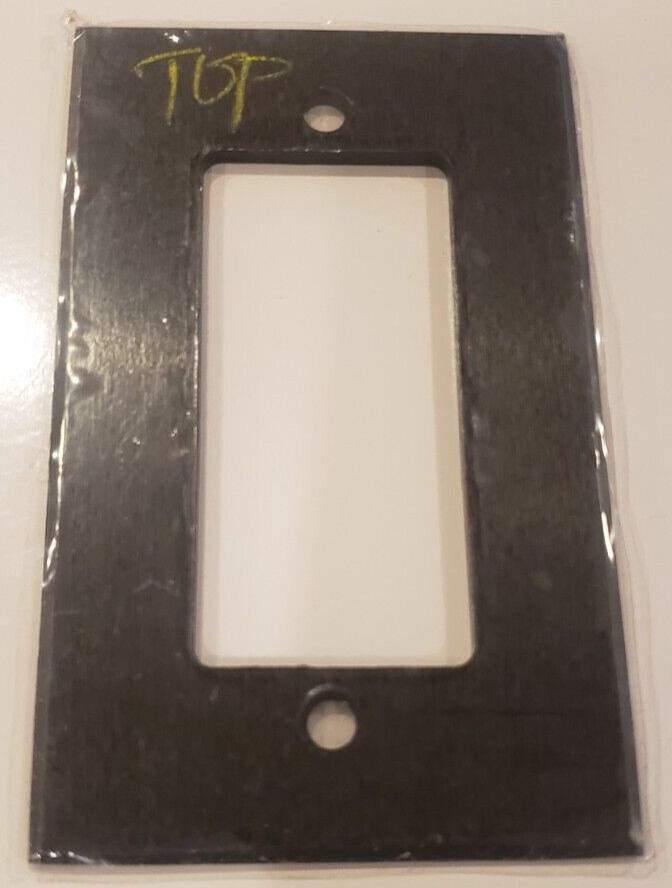 Whirlwind DMR Plate - One Gang Decora Steel Plate  (Black)