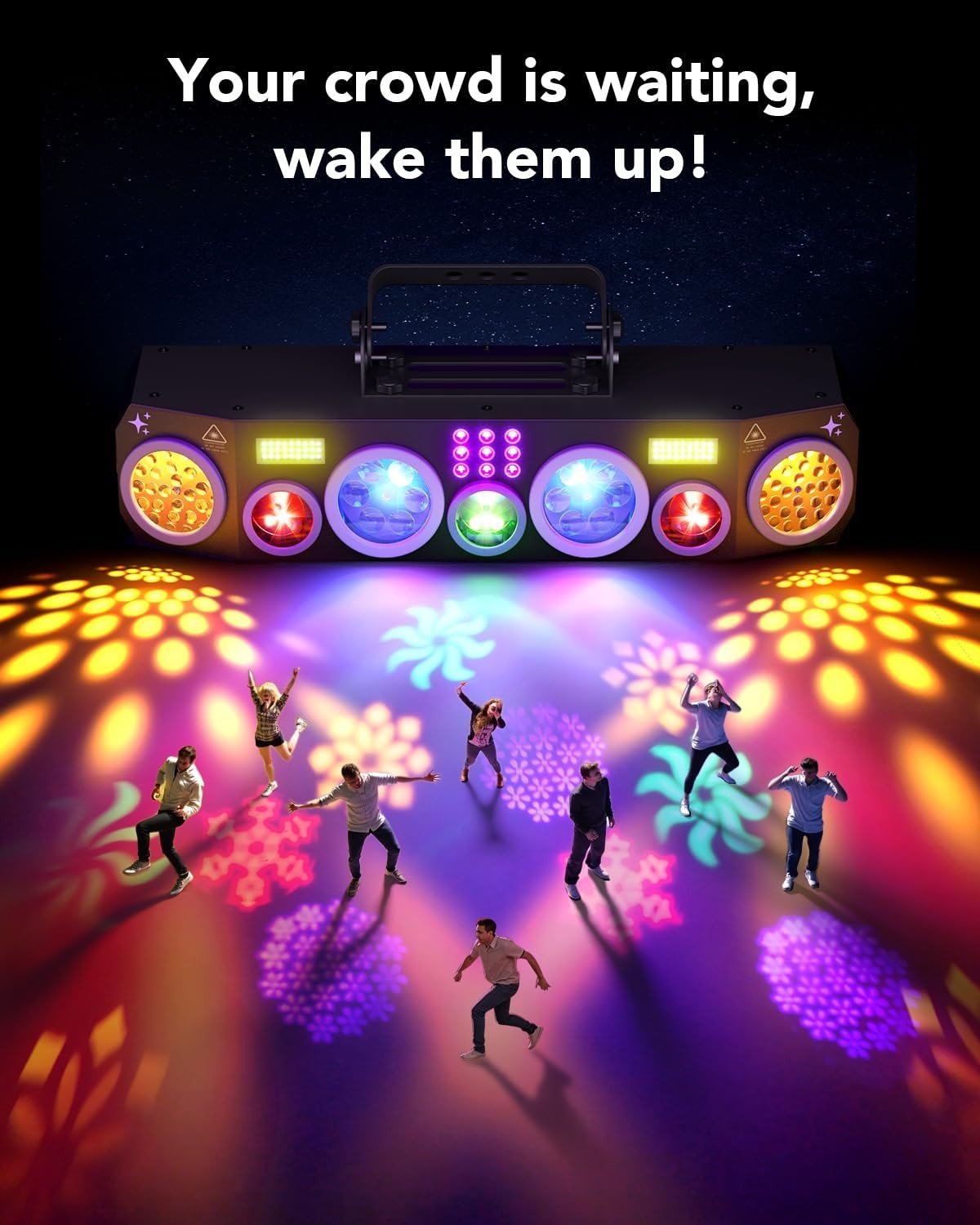 RGBWA Disco Laser Light KeoBin Pro for Party