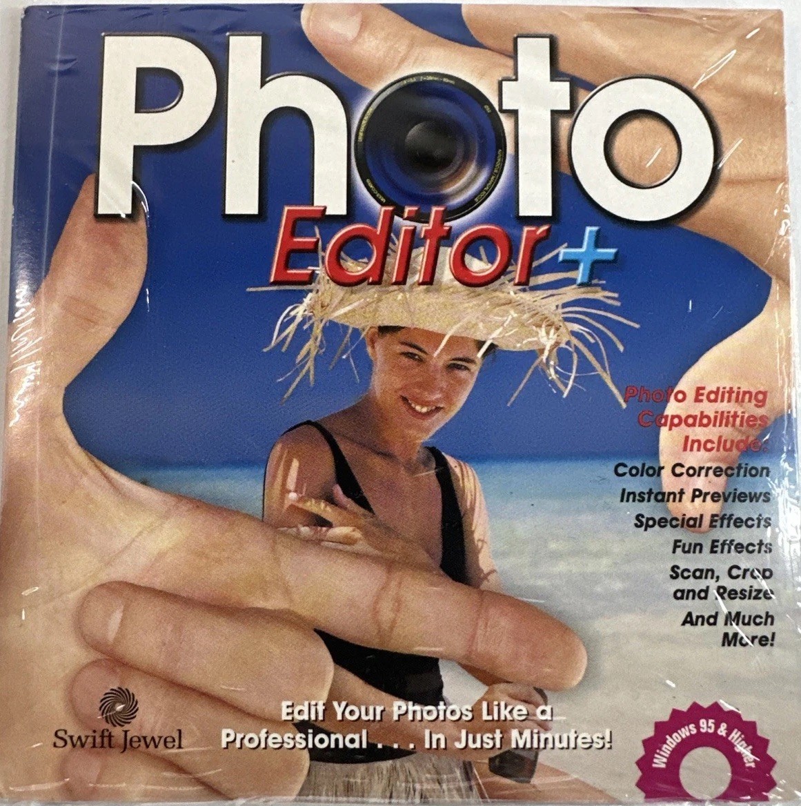 Cosmi Photo Editor + PC CD-ROM Swift Windows 95/98/Me/2000 New Sealed