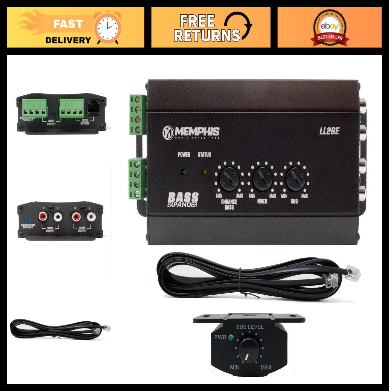 2-Channel Line Output Converter with Digital Bass Restoration & Audio Enhancemen