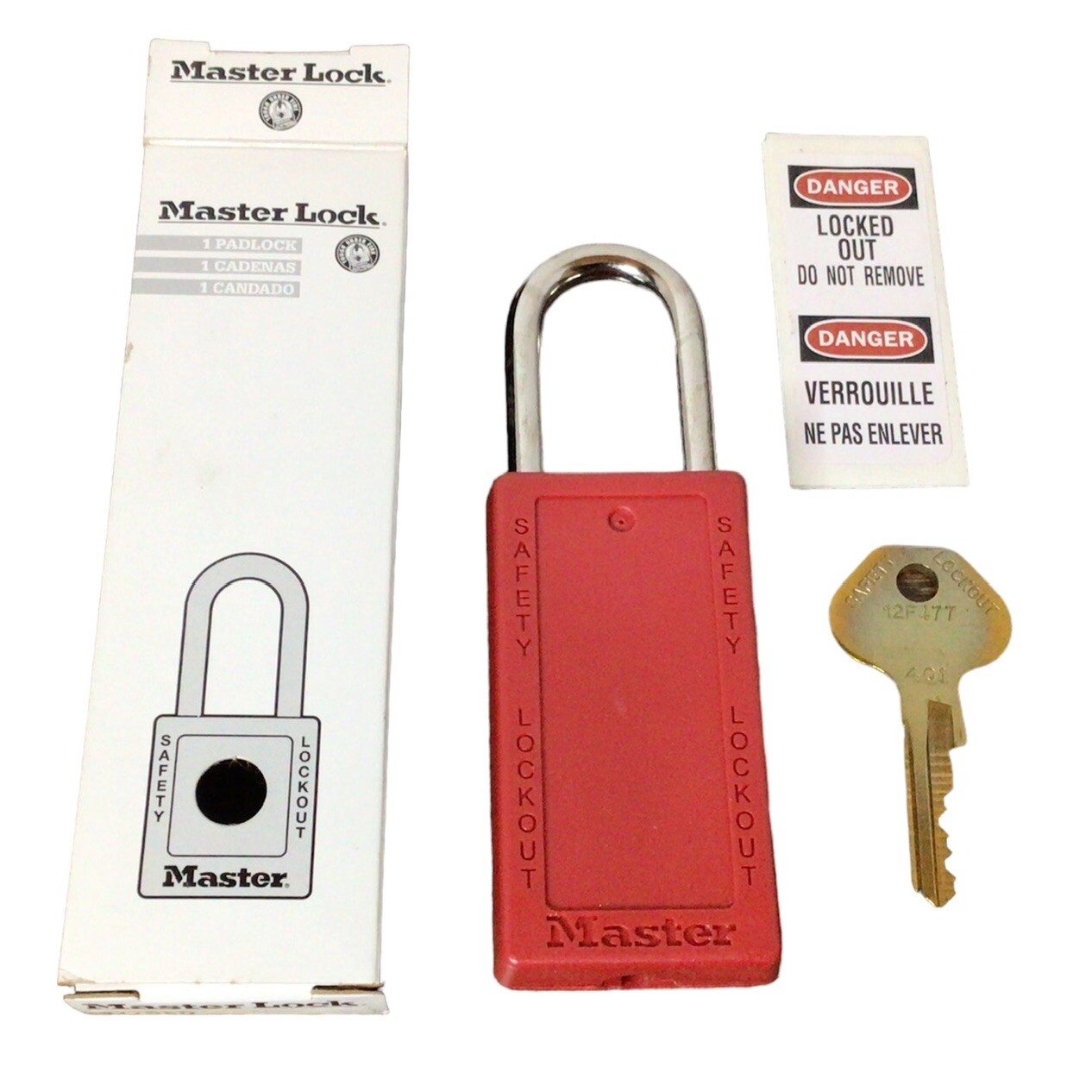 Master Lock Lockout Safety Padlock Red Zenex Thermoplastic 411RED NEW