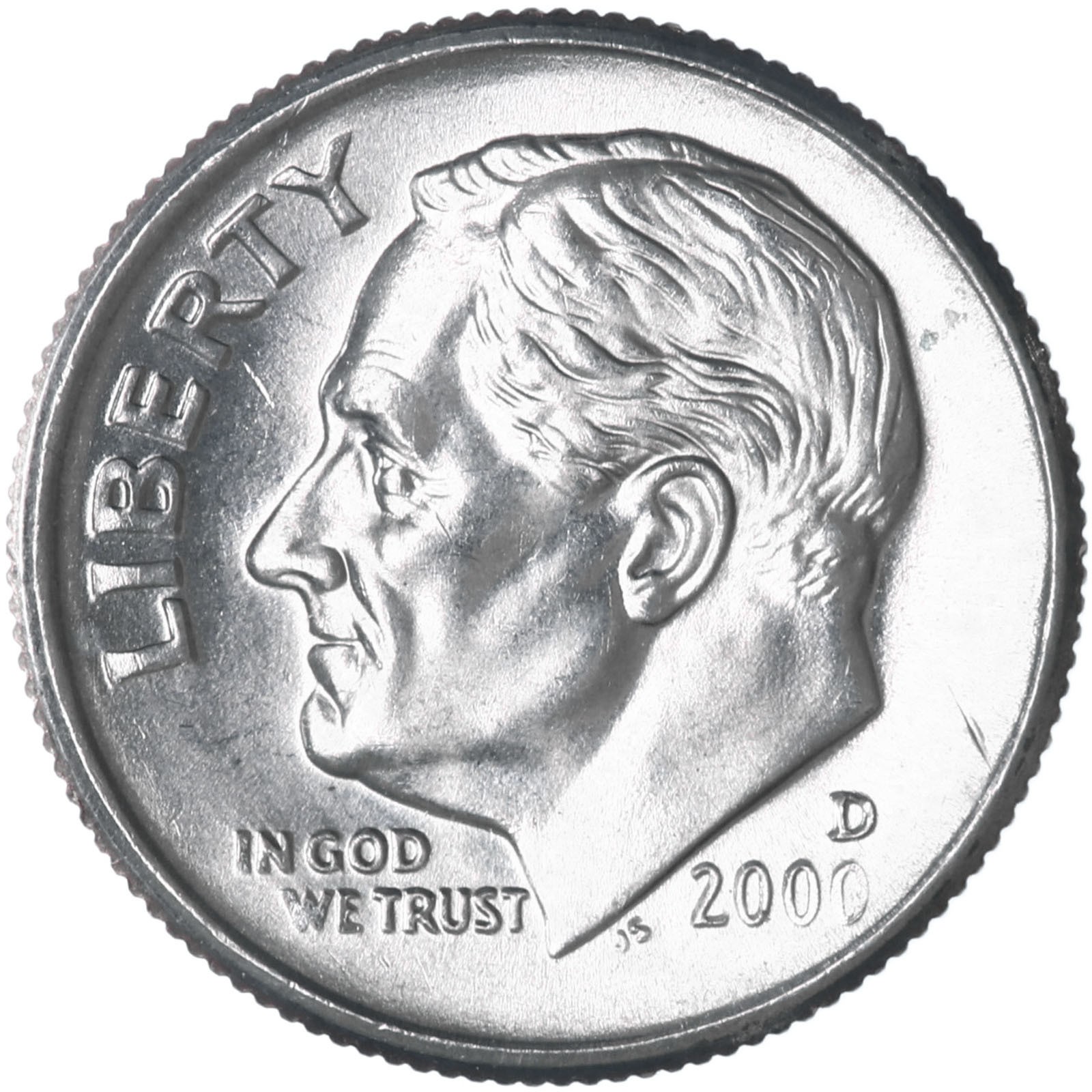 2000 D Roosevelt Dime BU CN-Clad