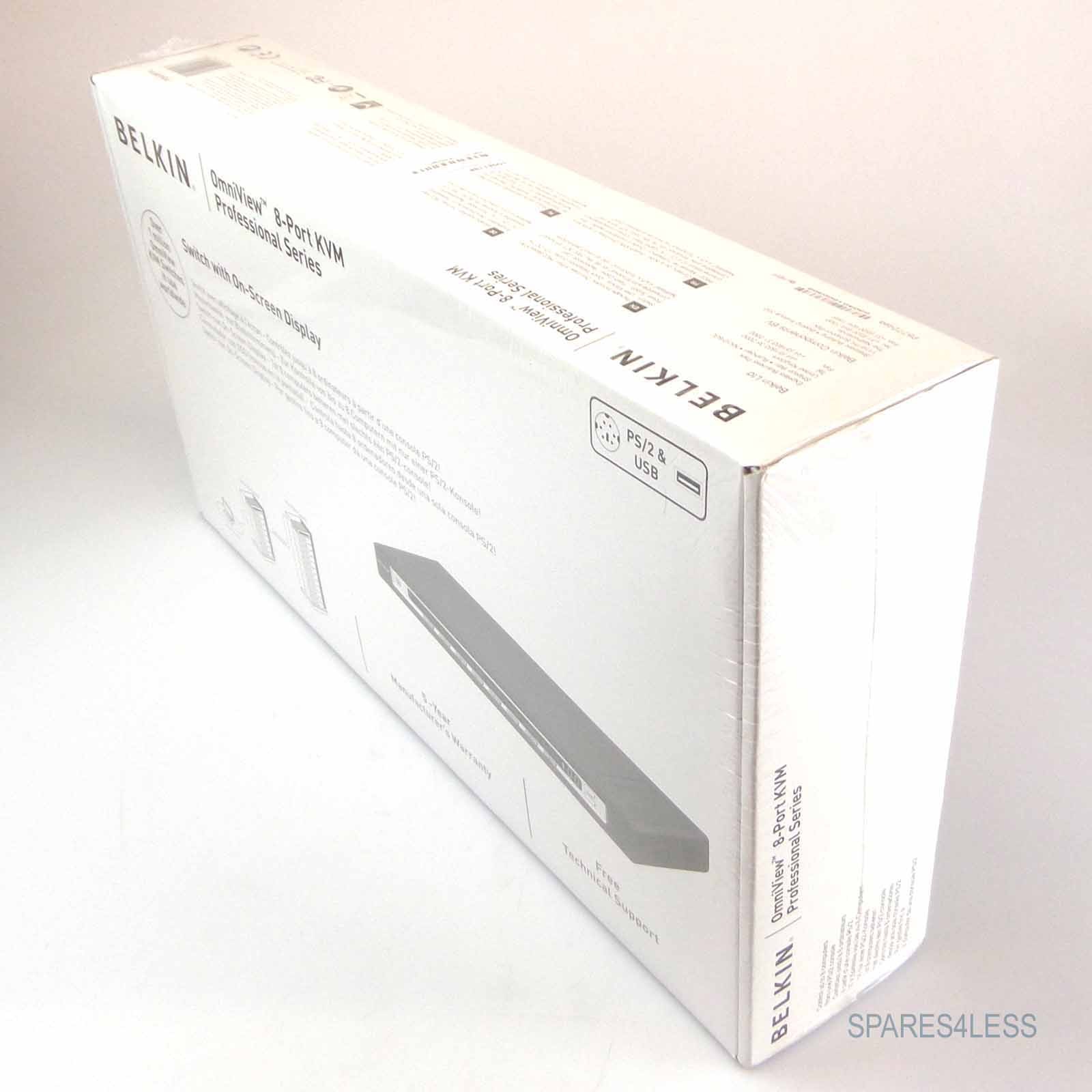 BELKIN Omniview PRO2 8 Port KVM Switch F1DA108Tea Original Box