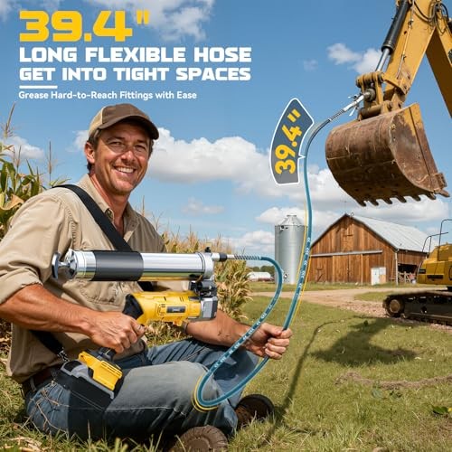 Cordless Grease Gun Compatible Compatible with Dewalt 20V Battery(Tool Only)