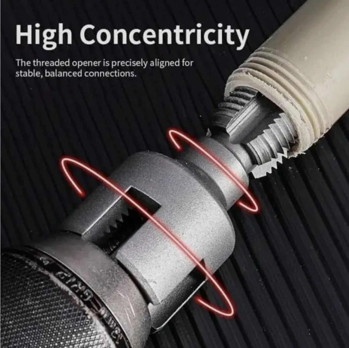 2Pcs 1/2''&3/4'' Water Pipe Integrated Internal & External Pipe Threading Tool
