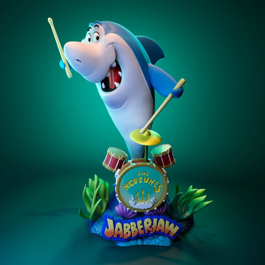 UNPAINTED Jabberjaw 3d Printed Model Kit 10" Tall