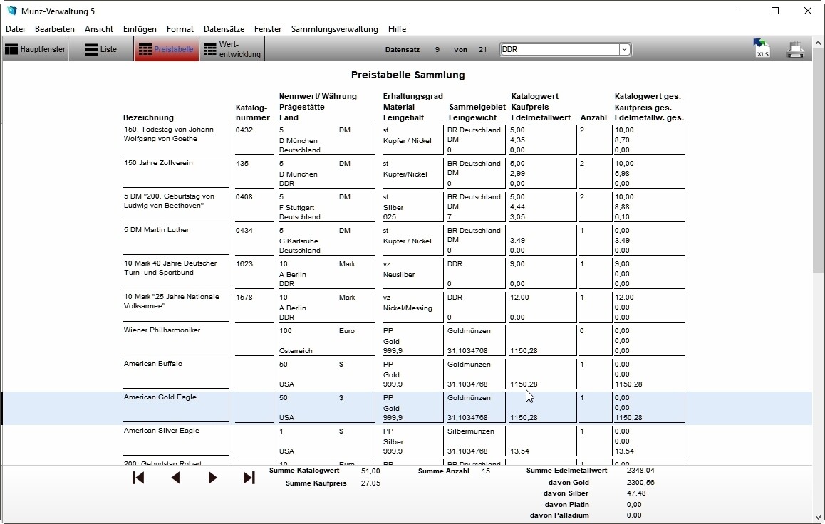 GS Coin Manager 5 Software Program to Manage Your Coin Collection
