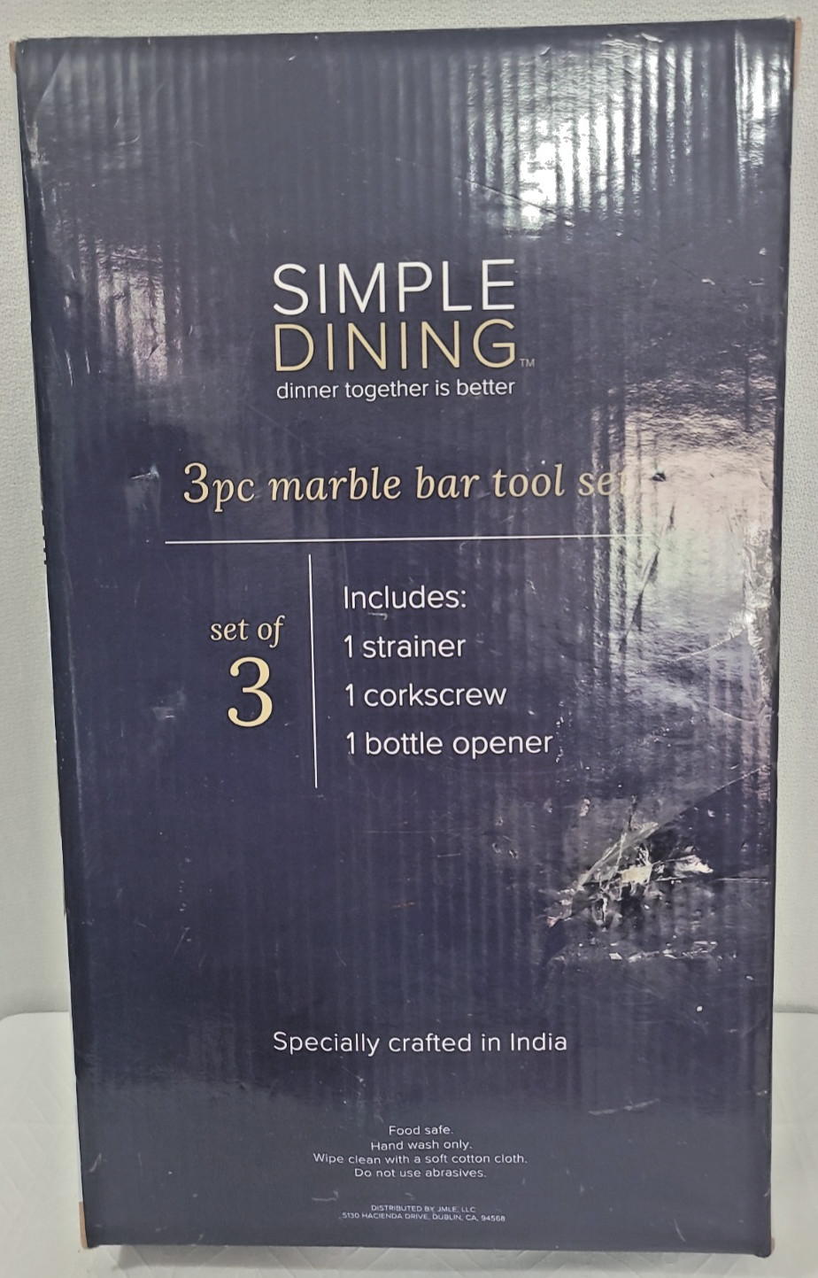 Simple Dining 3 Pc Marble Bar Tool Set