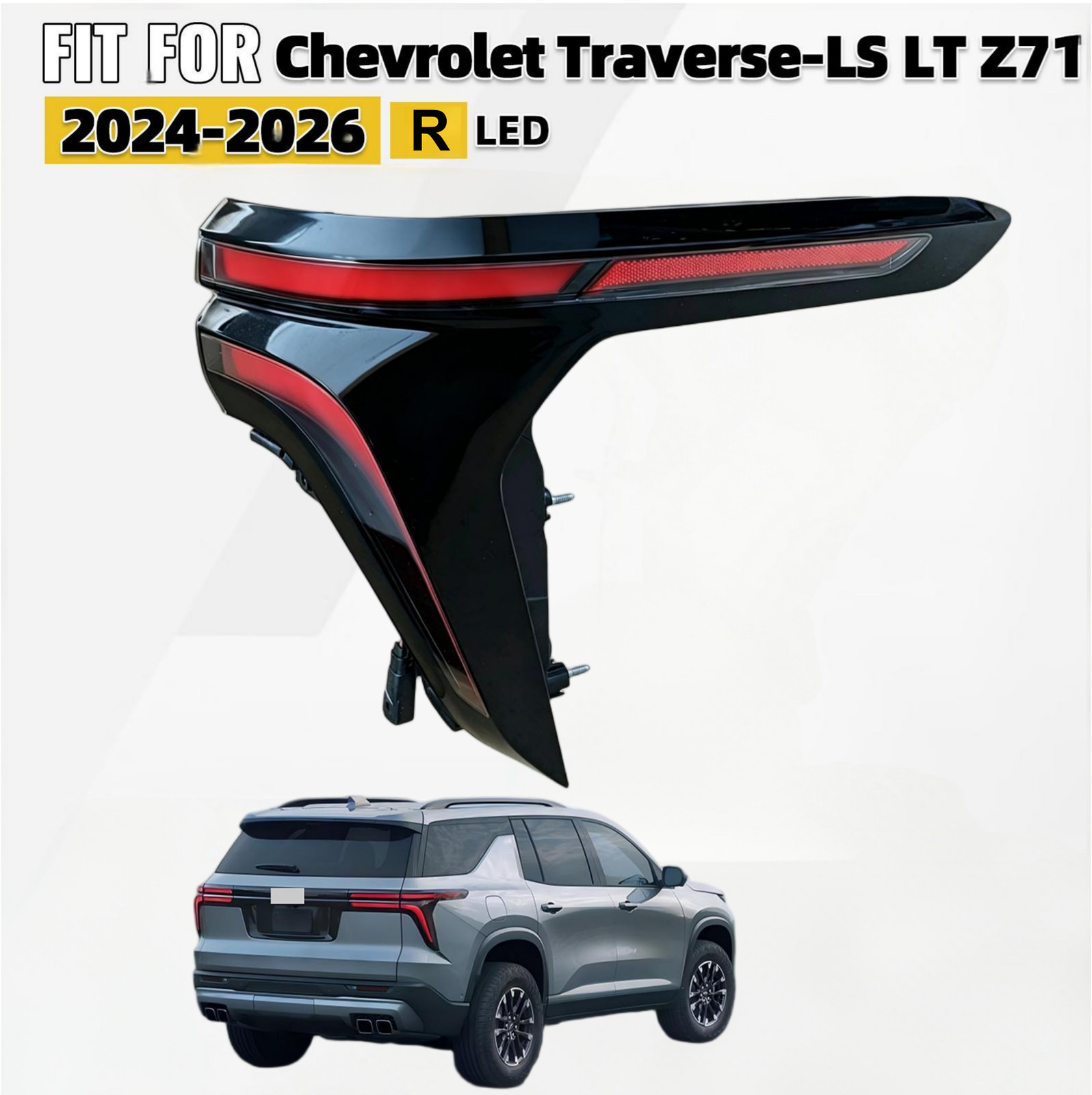 LED Tail Light For 2024 2025 2026 Chevy Traverse Brake Lamp Rear Right Passenger