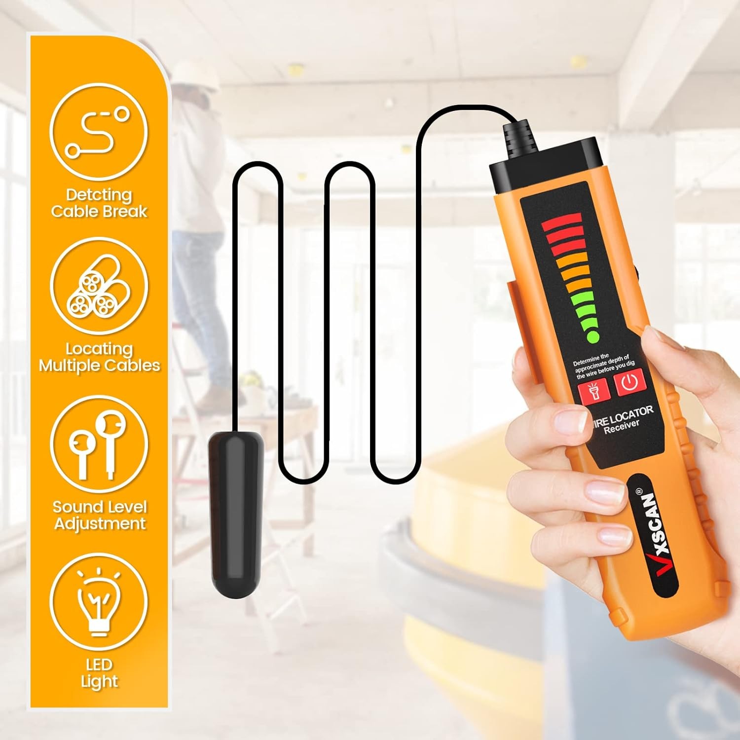 VXSCAN F04 Underground Cable Non-Destructive Locator Wire Tracker Cable Tester