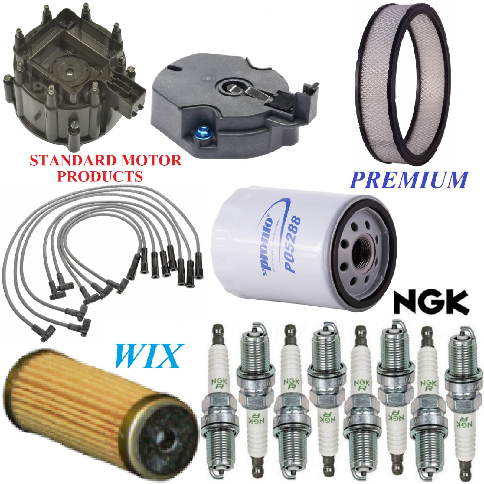 Tune Up Kit Filters Cap Wire Spark Plugs For PONTIAC CATALINA V8 6.6L 1979