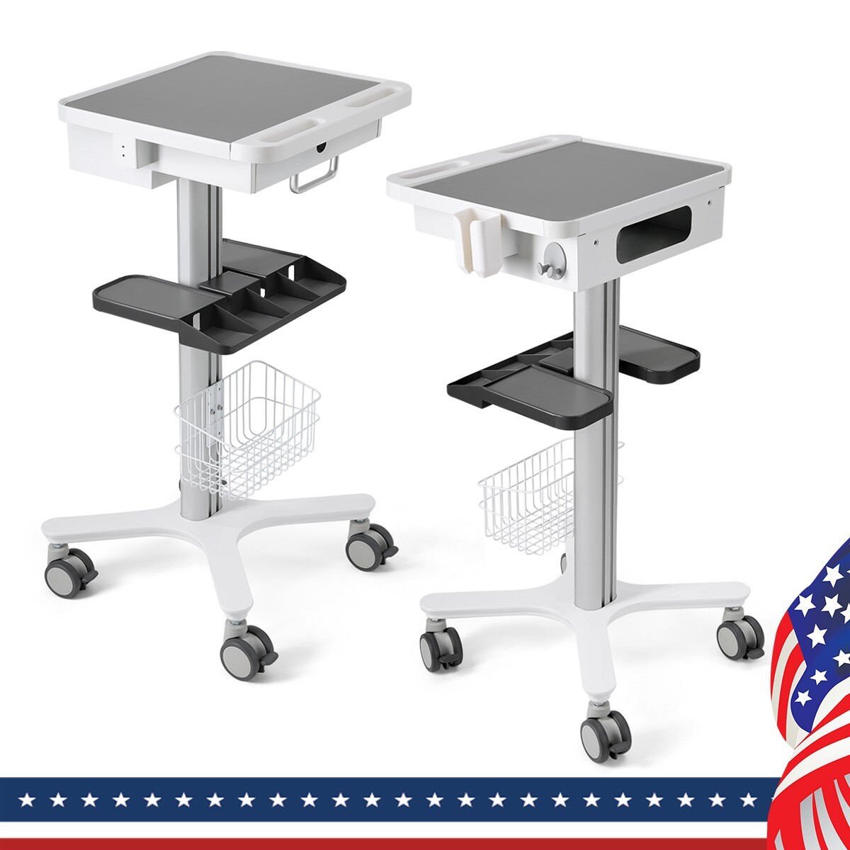 Dental Medical Rolling Multi-Function Trolley Cart