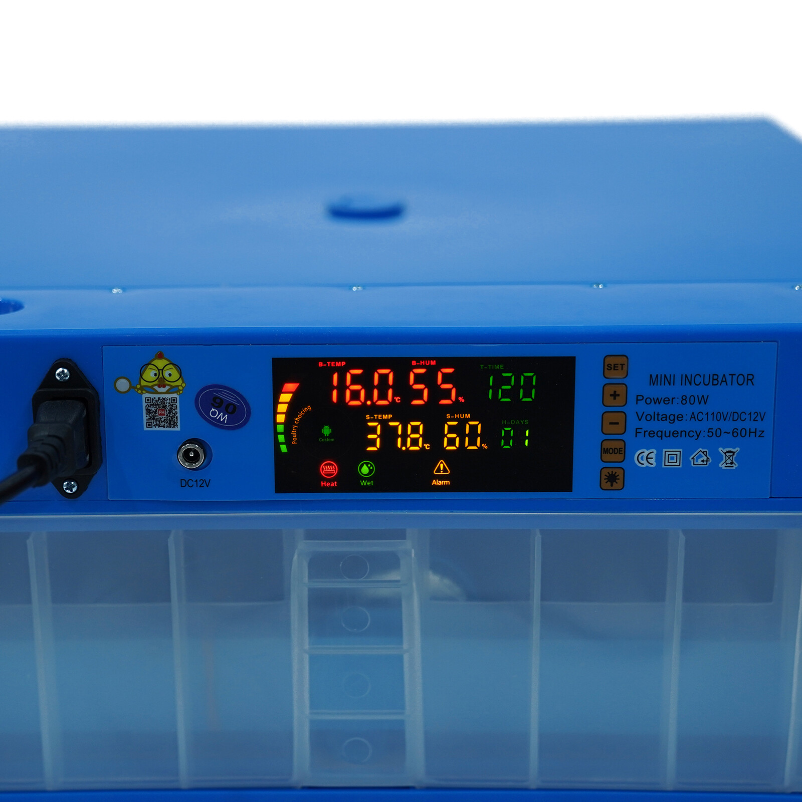 48 Eggs Incubator Automatic Digital Chicken Egg Hatcher Temperature Control US