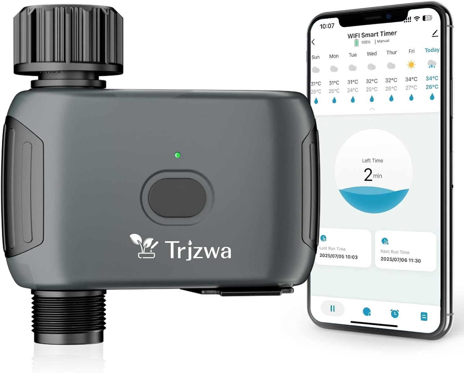 Smart Water Timer for Garden Hose-WiFi Enabled, Alexa/Google,Automatic Sprinkler
