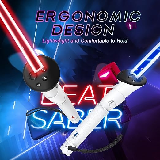 VR Long Handle Grips for Quest 3 Beat Saber Silicone Controller Extender