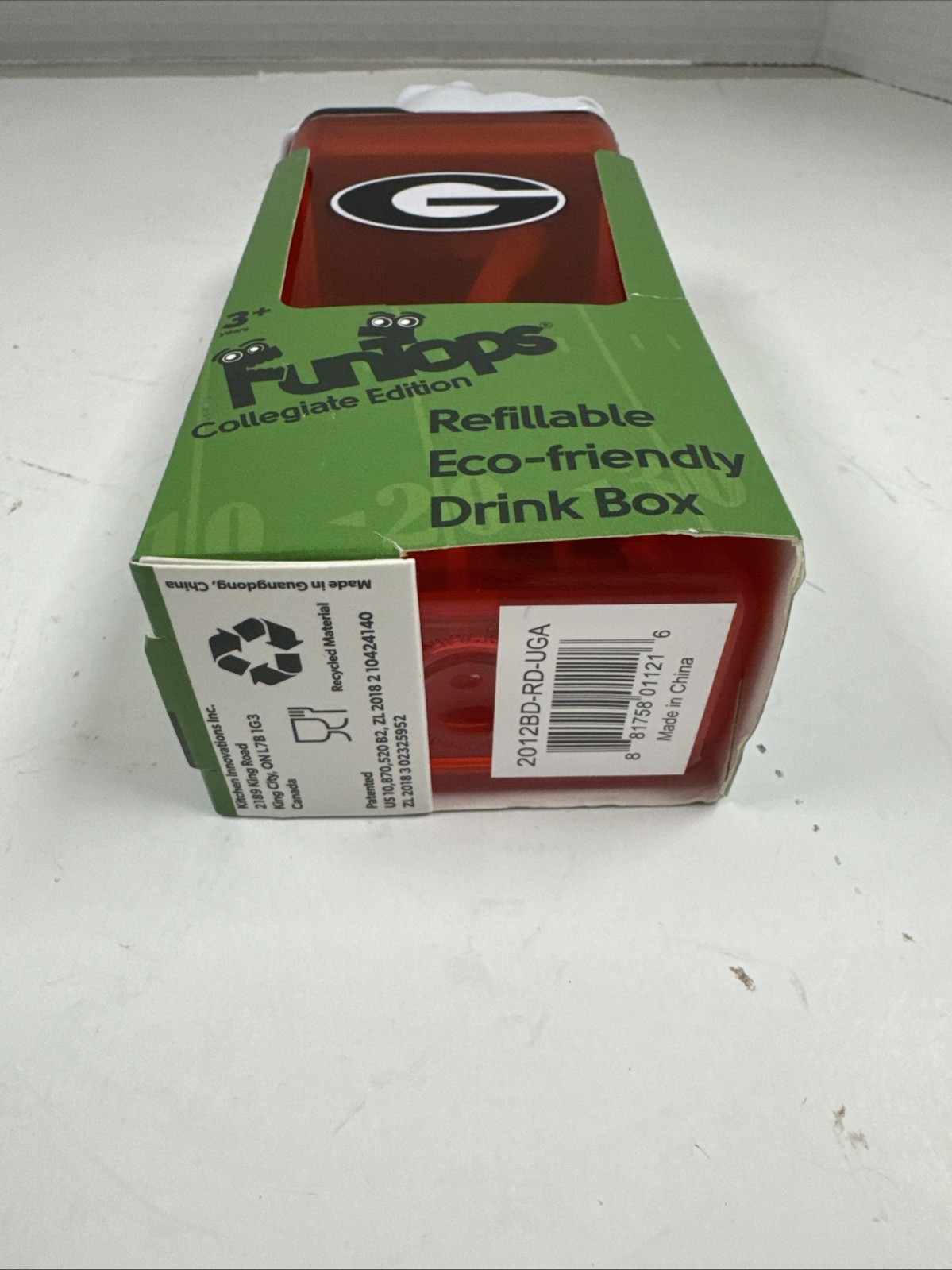 FUNTOPS Reusable Water Bottle | Officially Licensed Georgia Bulldogs