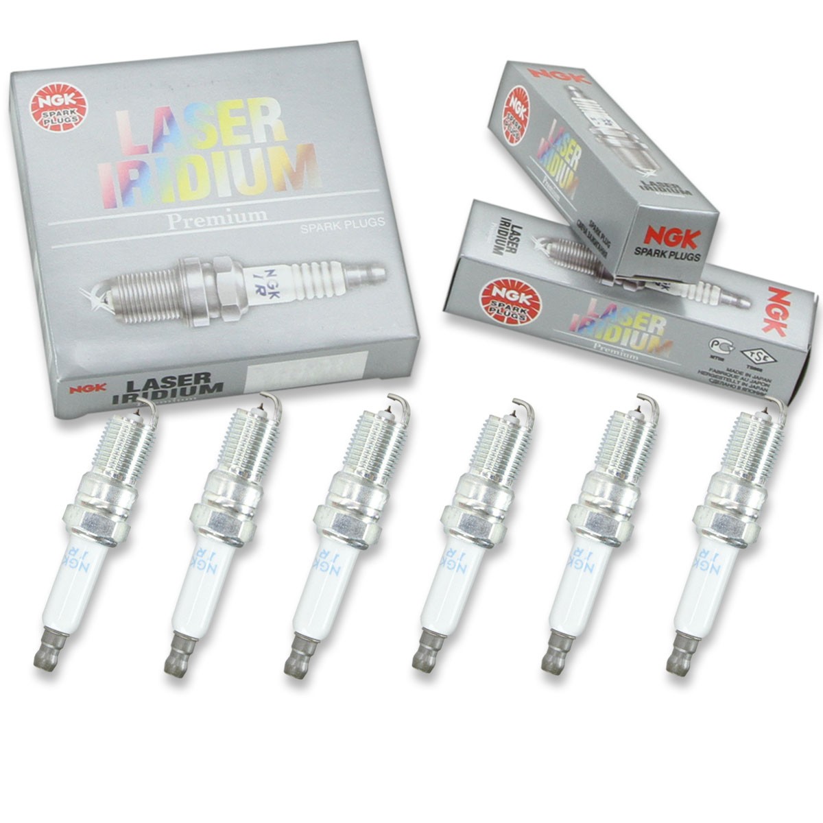 6 pcs NGK Laser Iridium Spark Plugs for 1994-1996 Chevrolet Corsica 3.1L V6 ux
