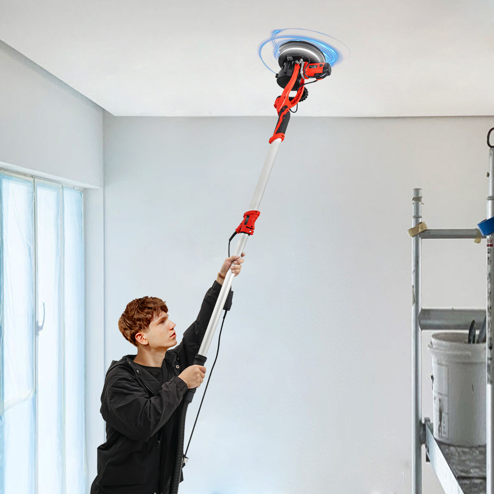 Drywall Sander Machine Electric Ceiling Wall Sander Variable Speed 800-1800RPM