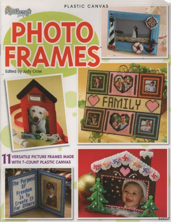 PLASTIC CANVAS PHOTO FRAMES 11 GREAT DESIGNS