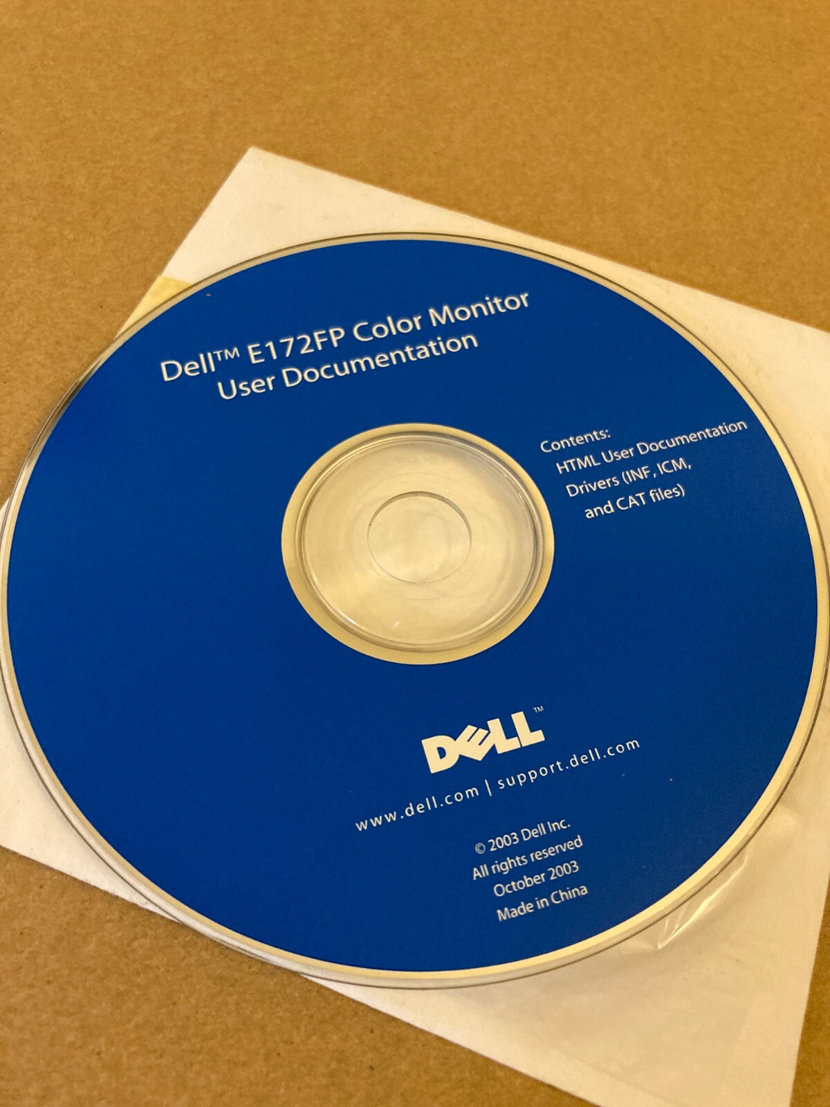 Dell E172FP  Color Monitor User Documentation and Drivers