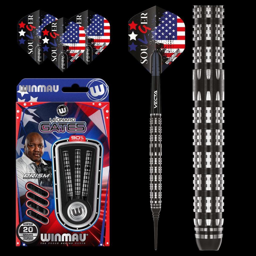 WINMAU LEONARD GATES 20 GRAM SOFT TIP DARTS 90%TUNGSTEN 2479.20