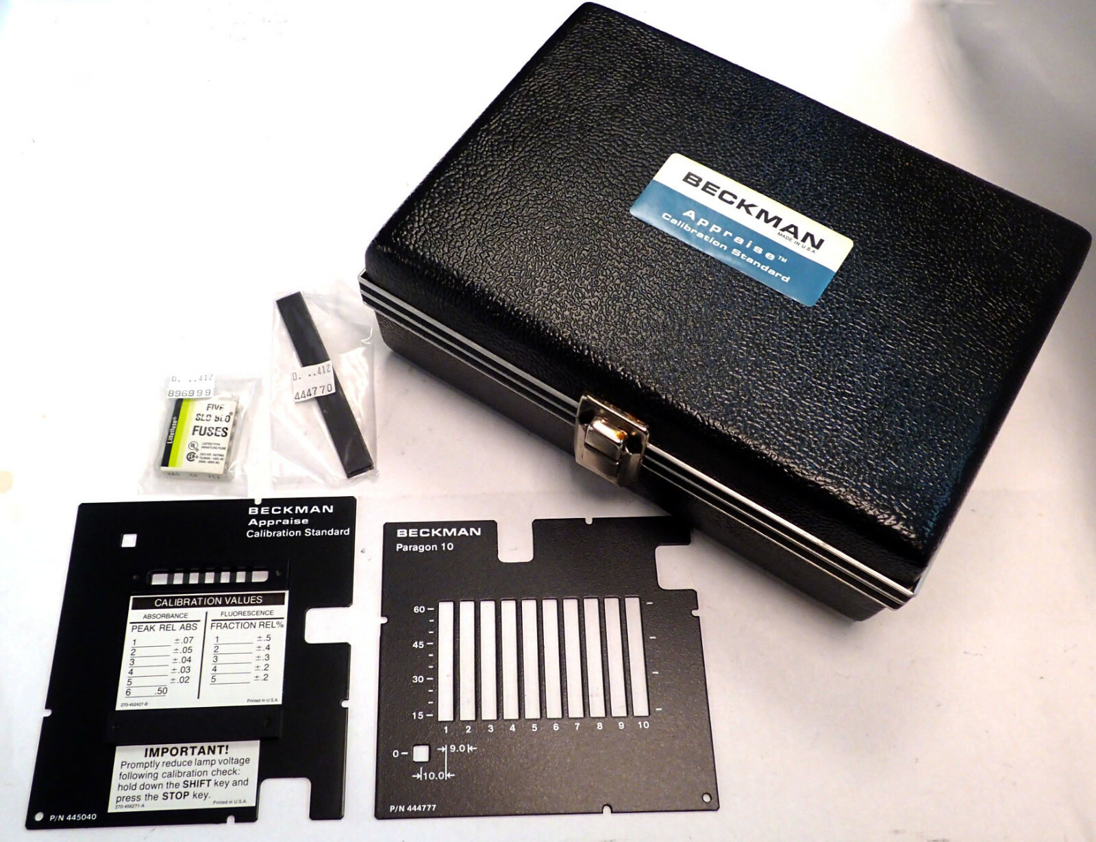 BECKMAN APPRAISE CALIBRATION STANDARD w/ 444777 445040 444770 & 896999