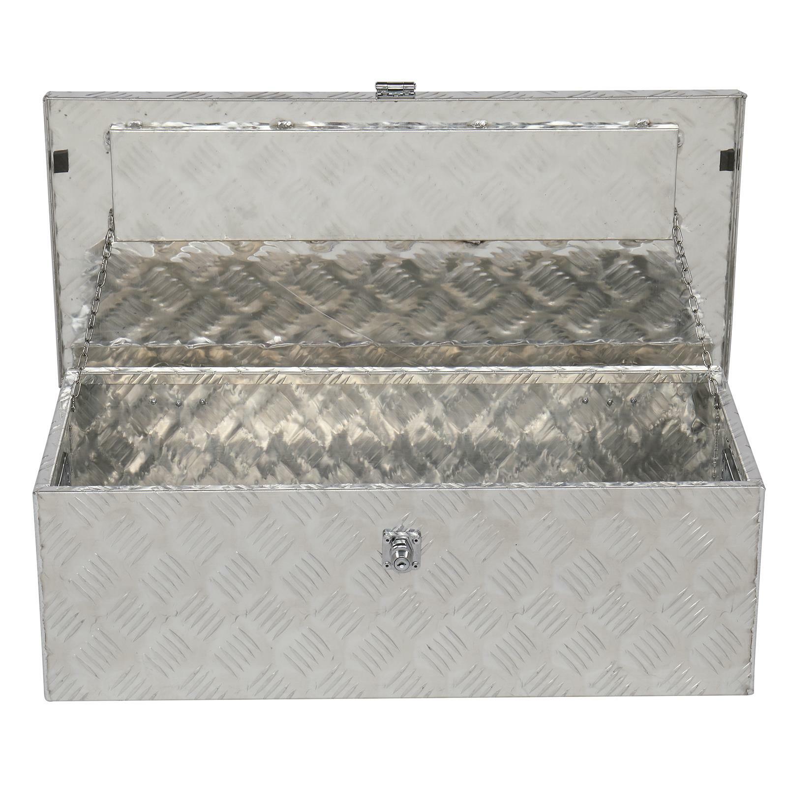 30" Aluminum Pickup Truck Tool Box Storage Underbody Flat Bed Tongue w/ Lock US