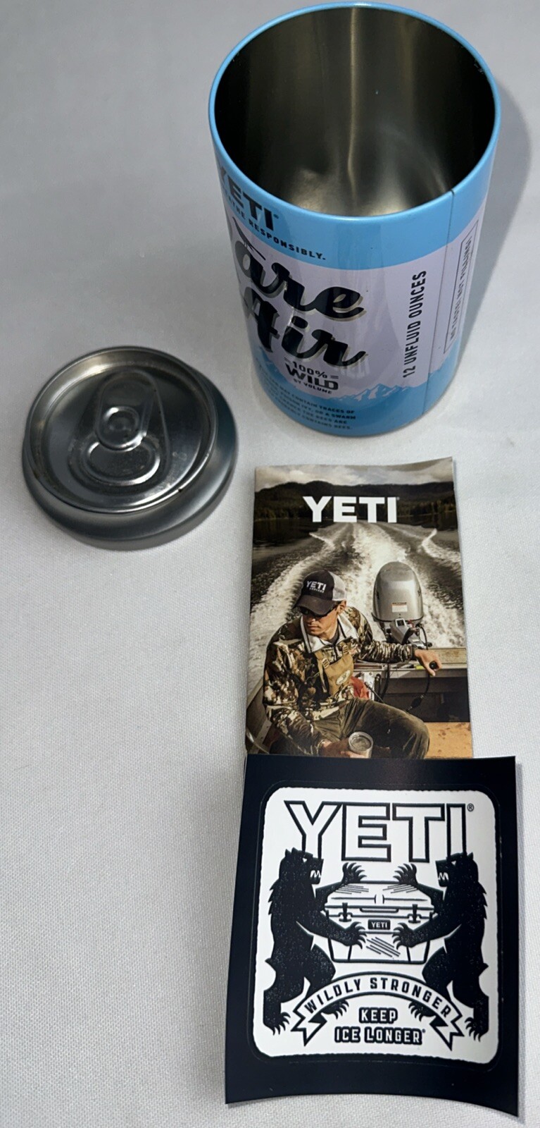 Yeti Rare Air Display Can With Paperwork and Sticker