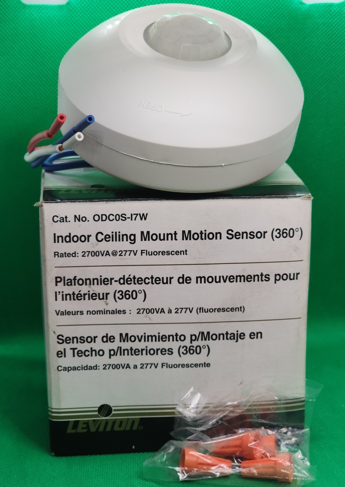 LEVITON ODC0S-17W INDOOR CEILING MOUNT MOTION SENSOR [1RE5-1]