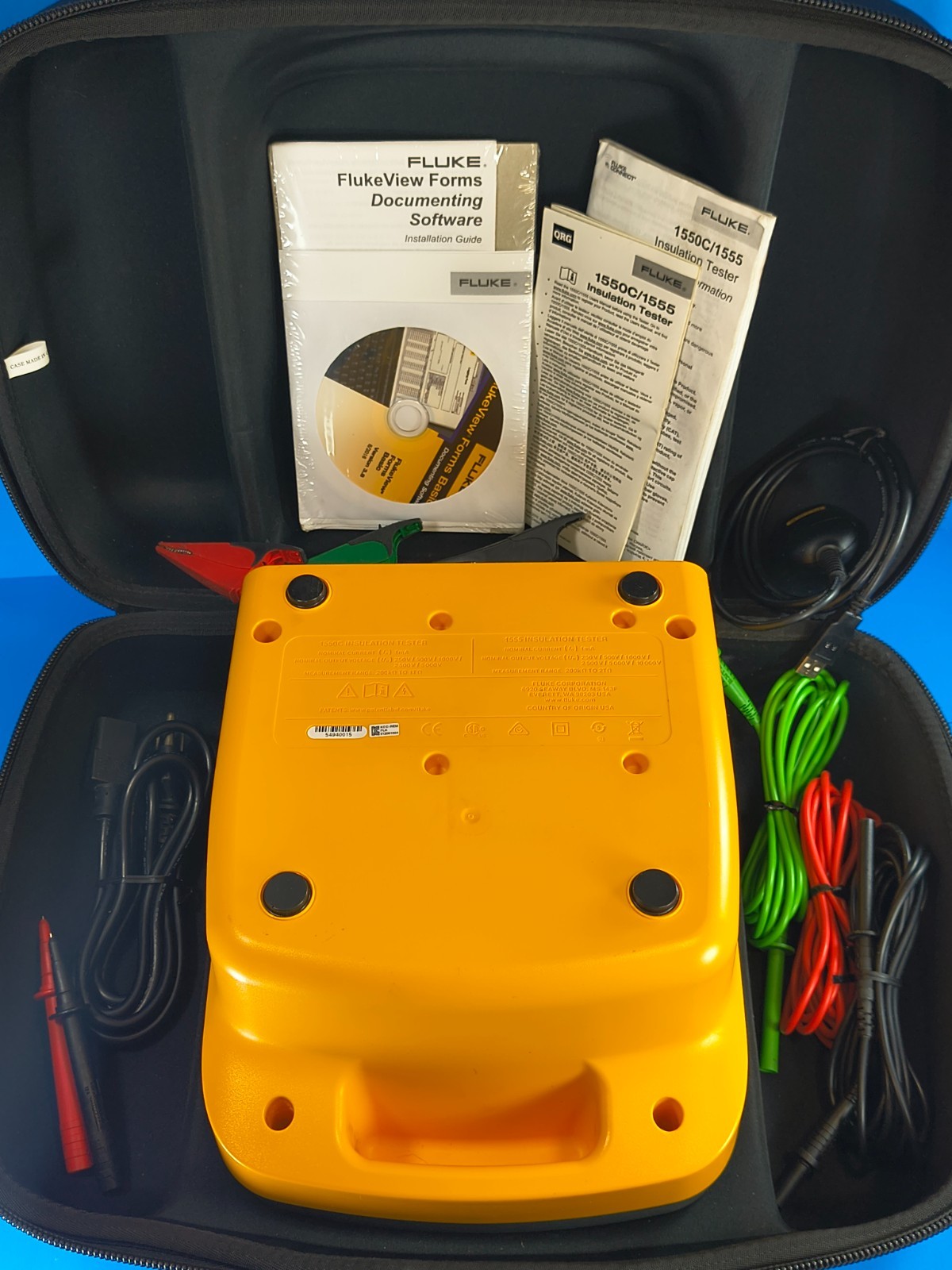 Fluke 1550C 5kV Insulation Tester Pristine Full Kit!
