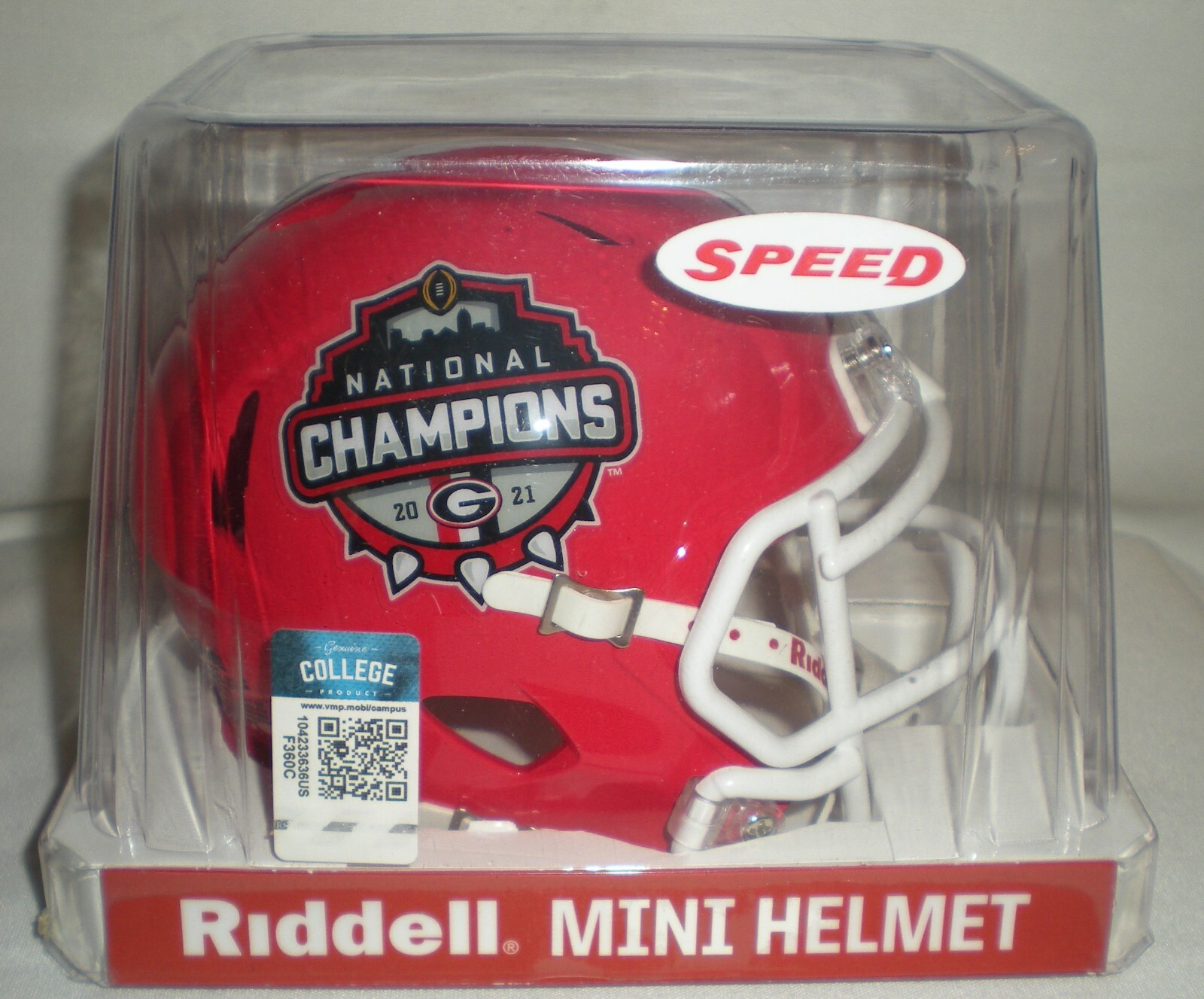 Riddell Georgia Bulldogs "2021 National Champions" SP Football Mini Helmet New!