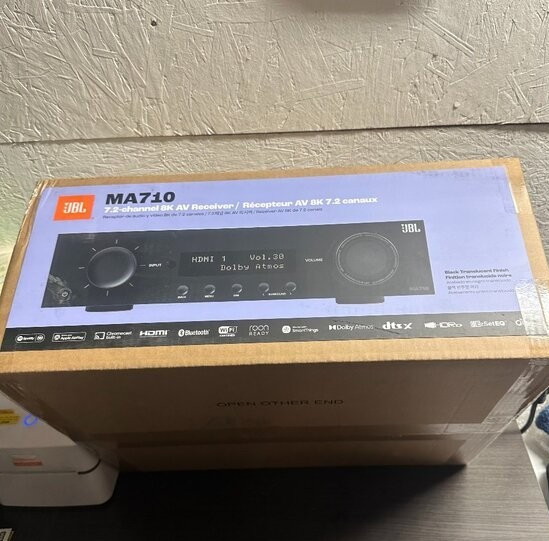 JBL MA710 7.2ch 8K Ultra HD Compatible AV Receiver, Black (Used) #b