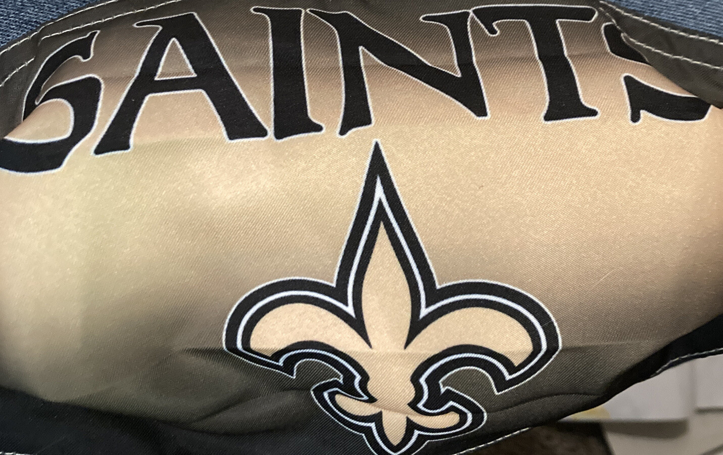 New Orleans Saints Football NFL Black Face Mask Reusable Washable Double Layer