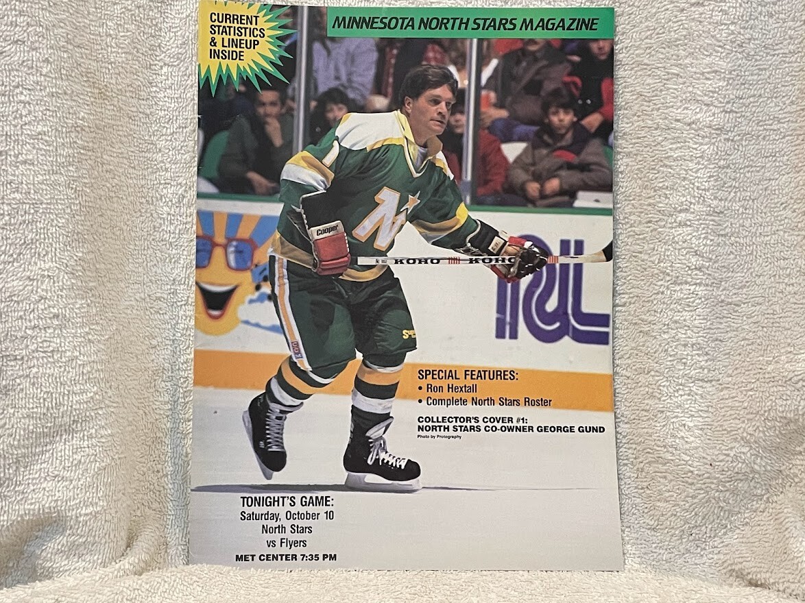 Minnesota North Stars vs. Philadelphia Flyers 10-10-1987 Program, George Gund!