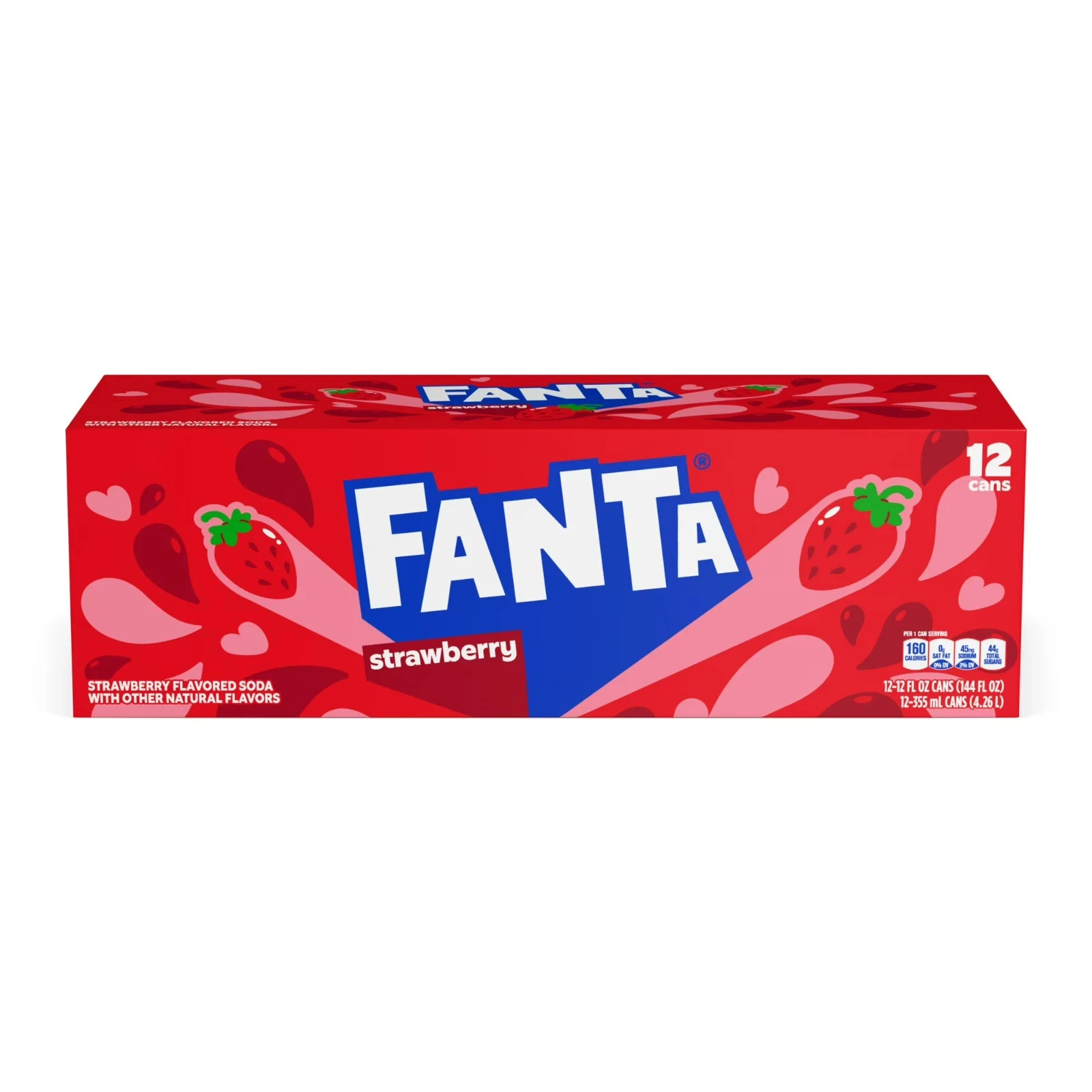 Fanta Strawberry Soda Pop Fridge Pack, 12 fl oz, 12 Pack Cans