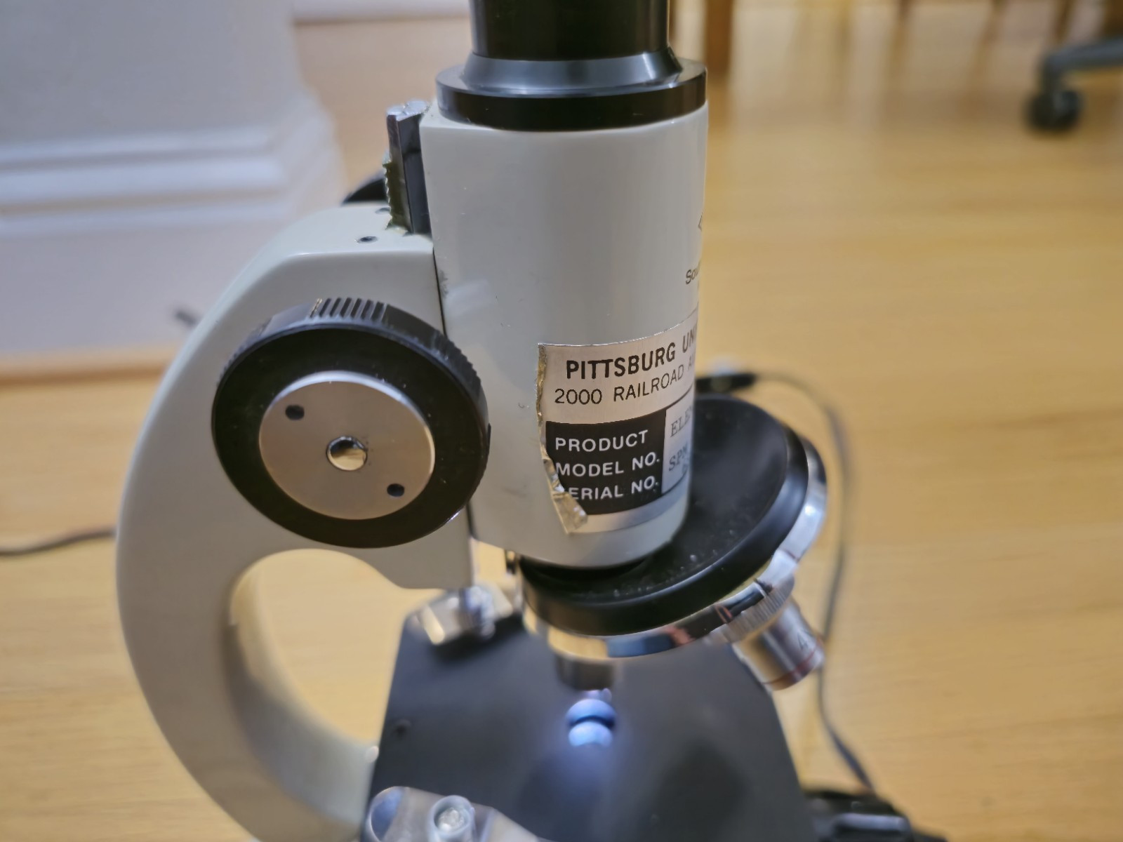 SPI Southern Precision Instrument Lab Microscope No. 1852 Pittsburgh Elementary!