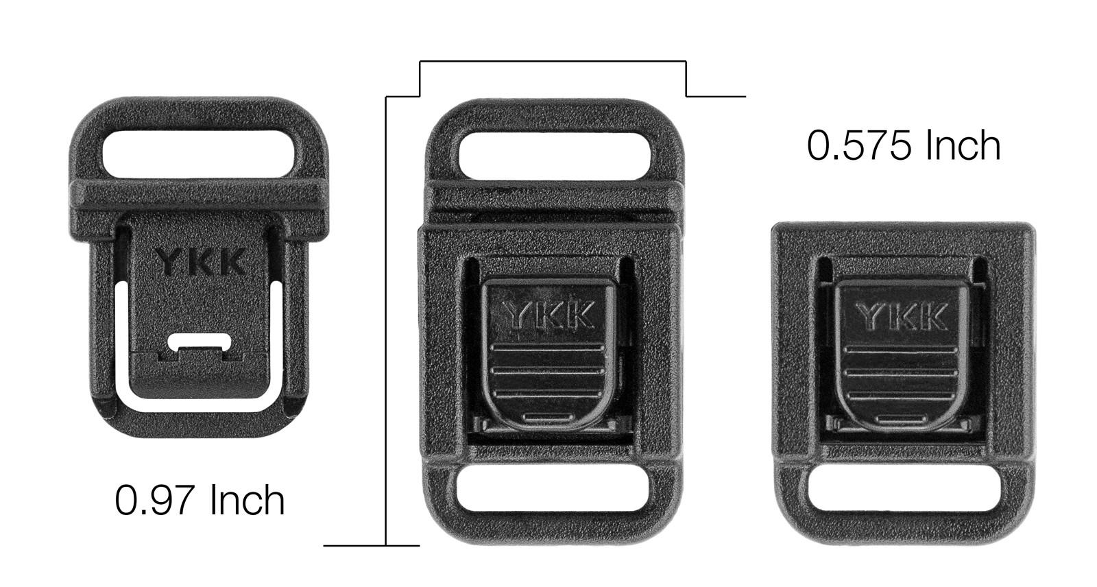 25 - 3/8 Inch Center Button Quick Release Buckle