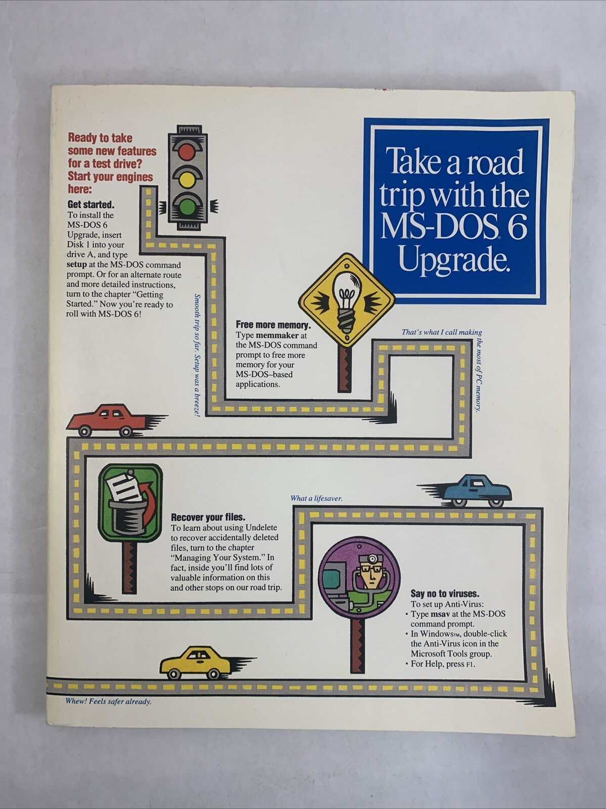 Take a Road Trip with MS-DOS 6 Upgrade Vintage Microsoft 1993