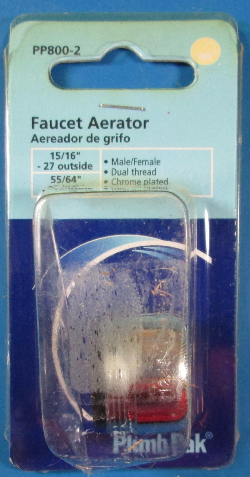 PlumbPak Dual Thread Faucet Aerator 15/16" Outside 55/64" Inside PP800-2