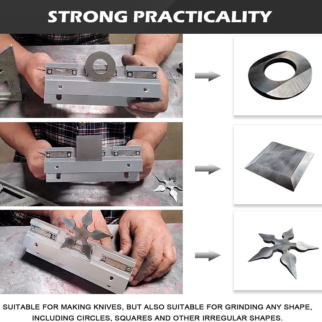 Knife Bevel Grinding Jig Adjustable Knife Making Belt Grinder Angle Grind Guide