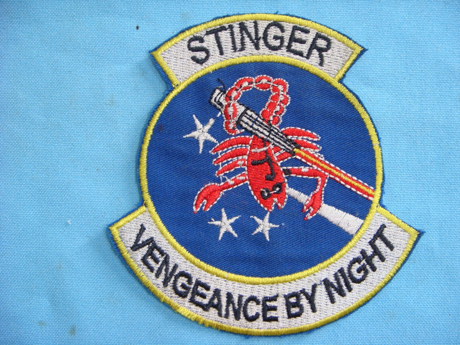 VIETNAM WAR PATCH, USAF 18th SPECIAL OPERATION SQ. STINGER VENGEANCE BY NIGHT