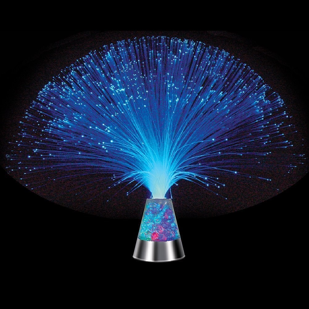 E&A Ice Fiber Optic Mood Novelty Lamps Lighting Glacier Lite 13 inches, Blue
