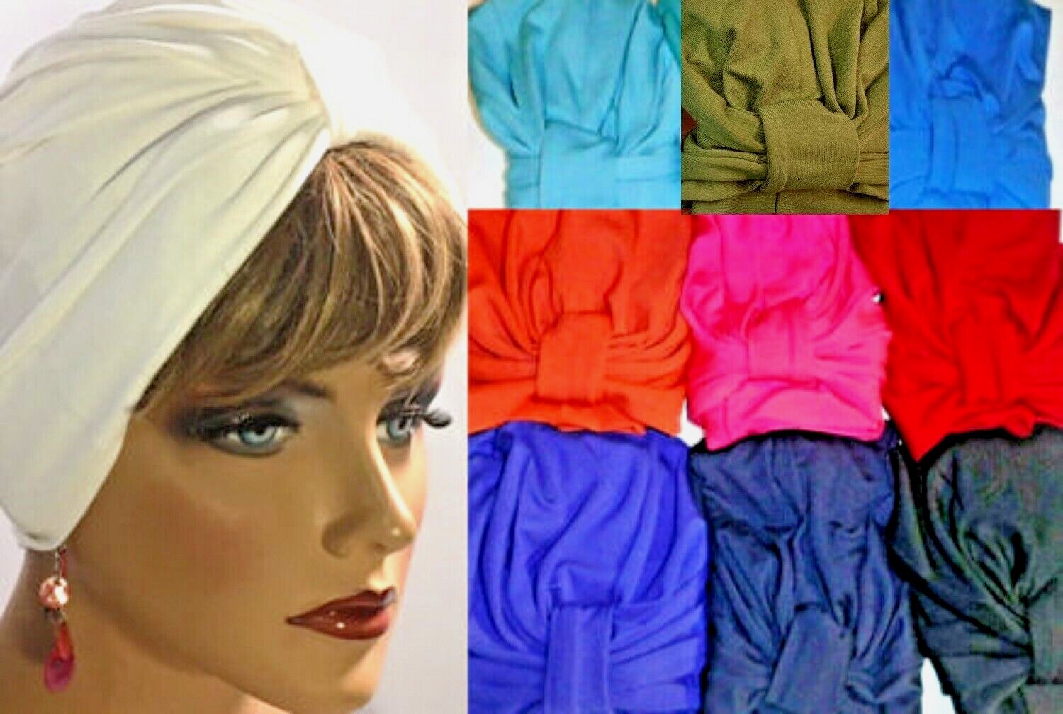 Women  Bamboo Lycra Turban Head Wrap Chemo  Hijab  Cap Hat