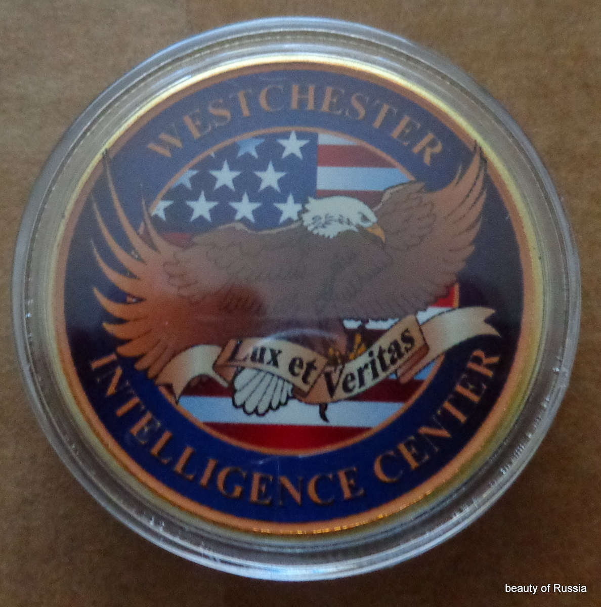 Westchester intelligence center  24K GOLD  PLATED 40 mm  Challenge  COIN