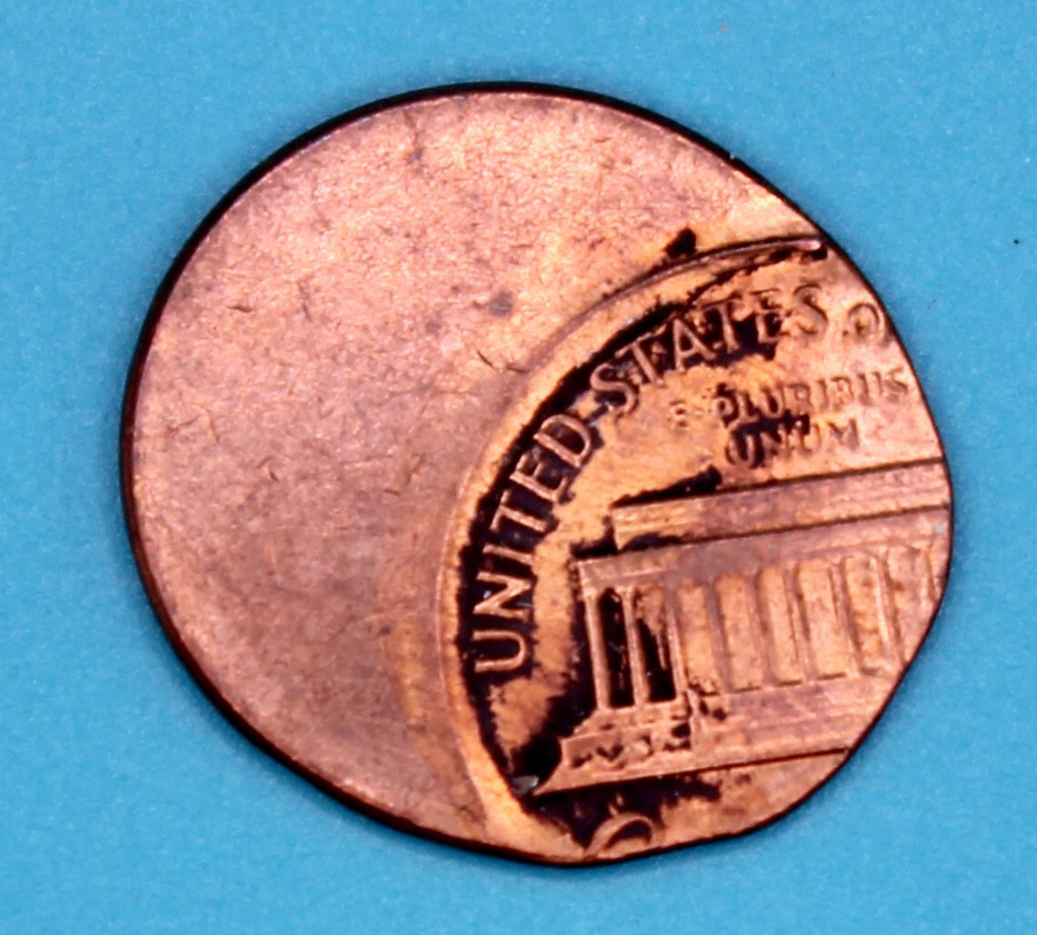 Original No Date Lincoln Penny Error Off Center Misaligned #2